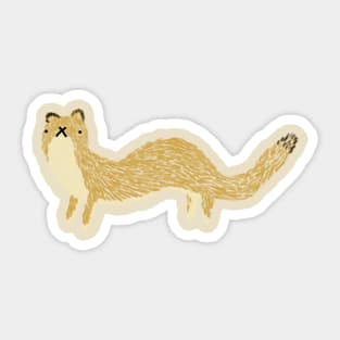 Fluffy Weasel Sticker